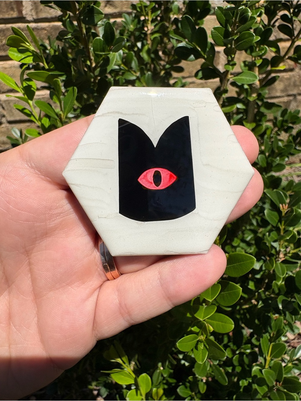 The Lamb Red Crown Cult of the Lamb Decorative Hexagon